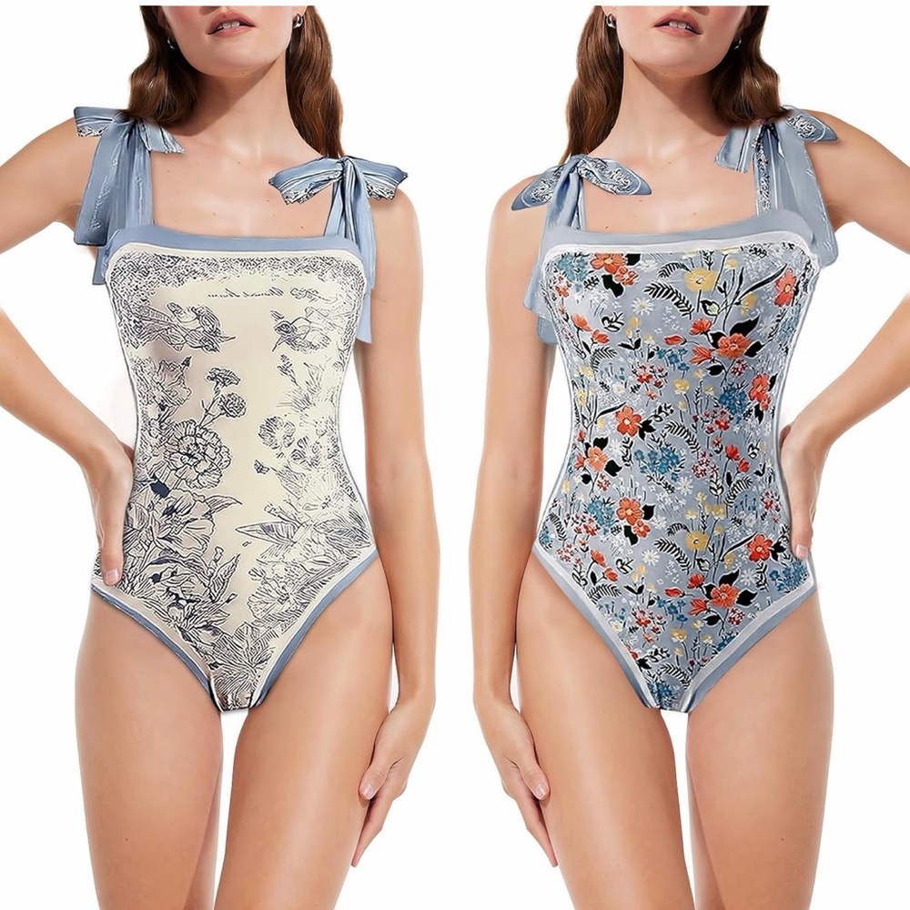 Floral Reversible One-Piece Swimsuit